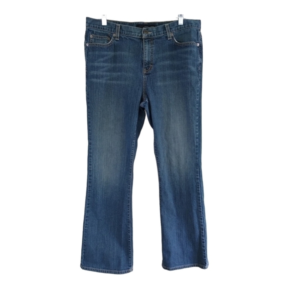 CALVIN Klein Flare Denim Medium Wash Jeans Size 14 - Picture 1 of 6